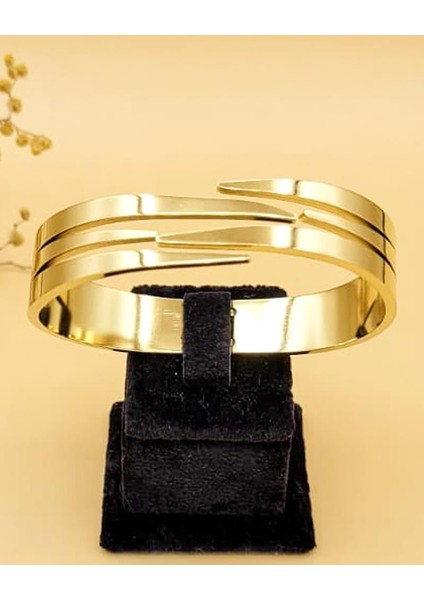 Linea Gold Çelik Kelepçe Bileklik modelleri