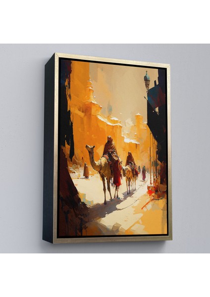 Çerçeveli Dekoratif Kanvas Tablo, Deve Üstündeki Insanlar TABLO-7994 modelleri