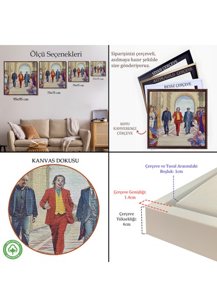 Çerçeveli Dekoratif Kanvas Tablo, Favori Suçlular TABLOSU-8310 indirimleri