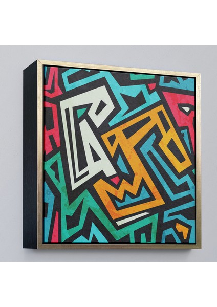 Çerçeveli Dekoratif Kanvas Tablo, Grunge Efektli Renkli TABLO-8317 modelleri