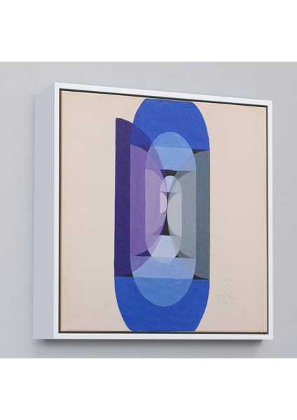 Çerçeveli Dekoratif Kanvas Tablo, Blue Gray Violet Wheel TABLO-8315