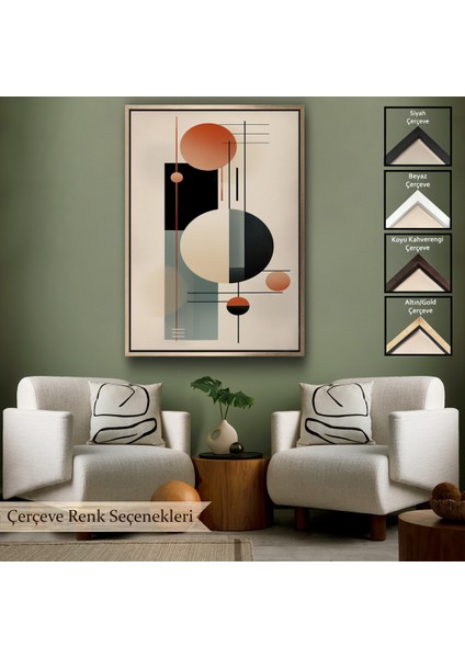 Çerçeveli Dekoratif Kanvas Tablo, Dekoratif Soyut TABLO-8011