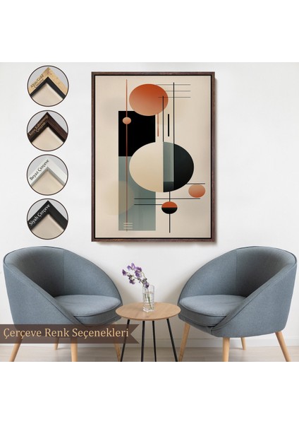 Çerçeveli Dekoratif Kanvas Tablo, Dekoratif Soyut TABLO-8011