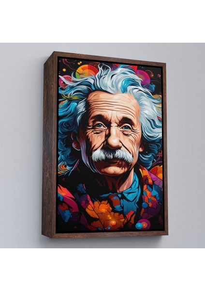 Çerçeveli Dekoratif Kanvas Tablo, Albert Einstein TABLO-7827