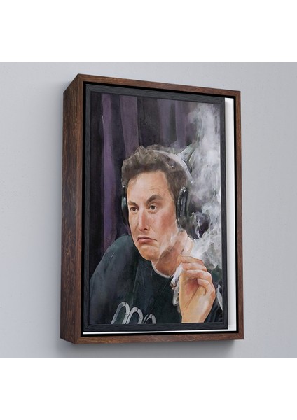 Çerçeveli Dekoratif Kanvas Tablo, Elon Musk TABLOSU-7822