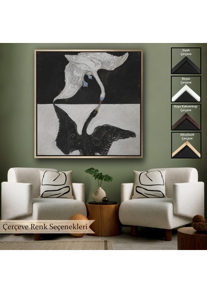 Çerçeveli Dekoratif Kanvas Tablo, Group Ix Suw The Swan No 1-1915 By Hilma Af Klint TABLOSU-8323