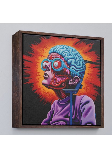Çerçeveli Dekoratif Kanvas Tablo, Insan Beyni Detaylı Yapısı TABLOSU-8328