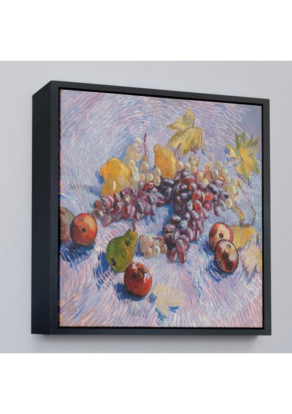 Çerçeveli Dekoratif Kanvas Tablo, Vincent Van Gogh Üzüm Limon Armut ve Elmalar TABLO-8360 modelleri