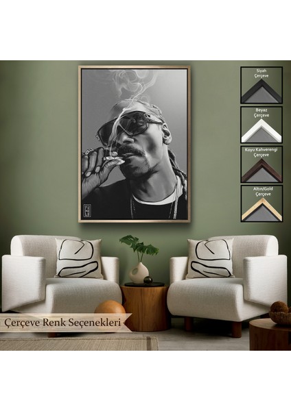 Çerçeveli Dekoratif Kanvas Tablo, Snoop Dogg TABLO-7690