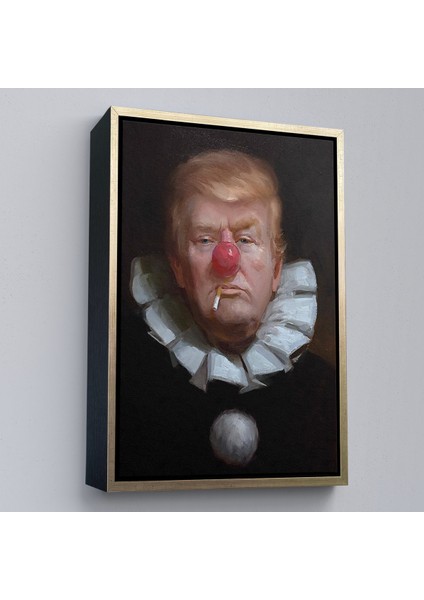 Çerçeveli Dekoratif Kanvas Tablo, Palyaço Donald Trump TABLO-7849