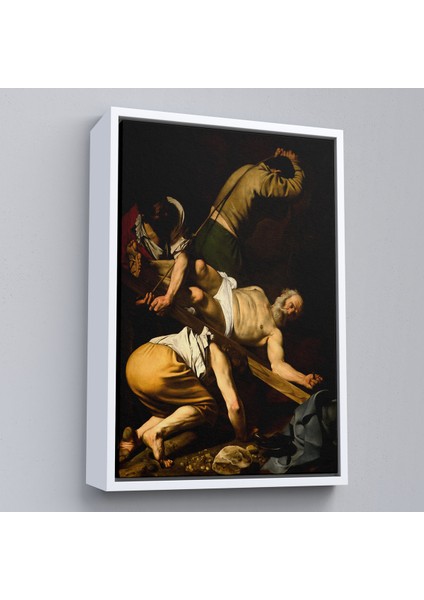 Çerçeveli Kanvas Tablo, Caravaggio -Aziz Petrus'un Çarmıha Gerilmesi-Crucifixion Of Saint PETER-8106