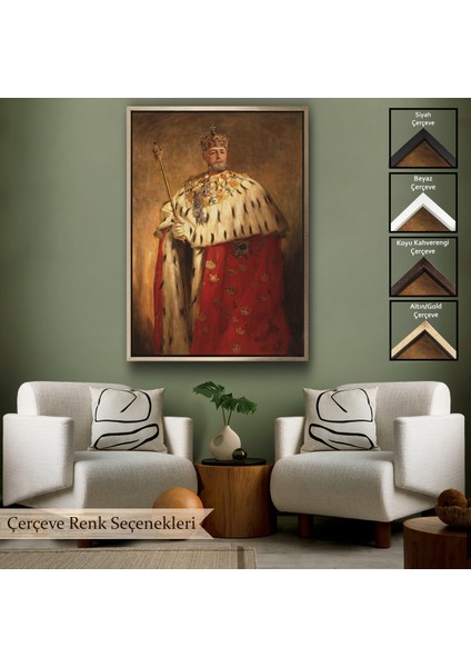 Çerçeveli Dekoratif Kanvas Tablo, Oscar Frederick Ll'nin Portre TABLO-8037