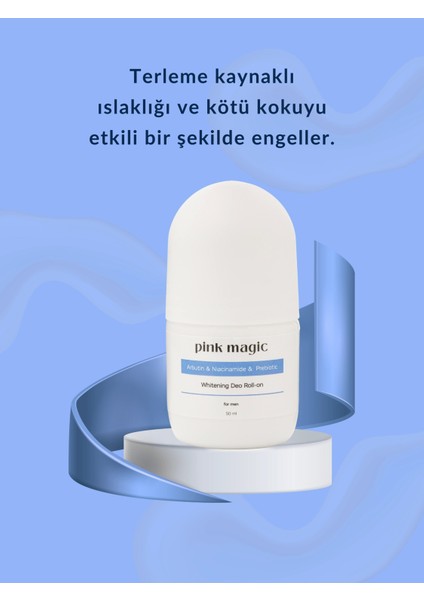 Ter Önleyici & Beyazlatıcı Erkek Deo Roll-On