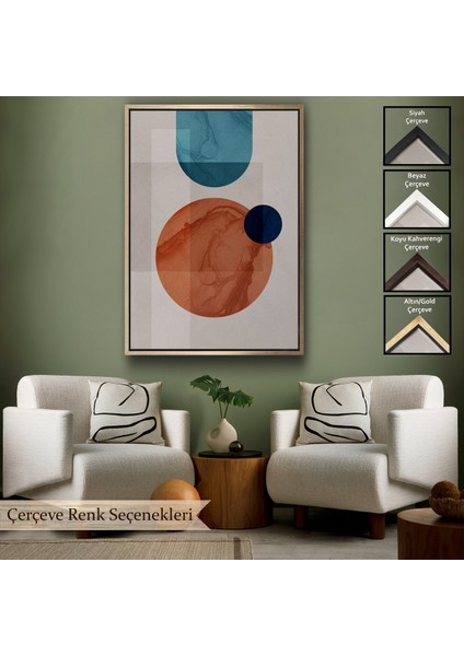 Çerçeveli Dekoratif Kanvas Tablo, Geometrik Soyut TABLO-7870
