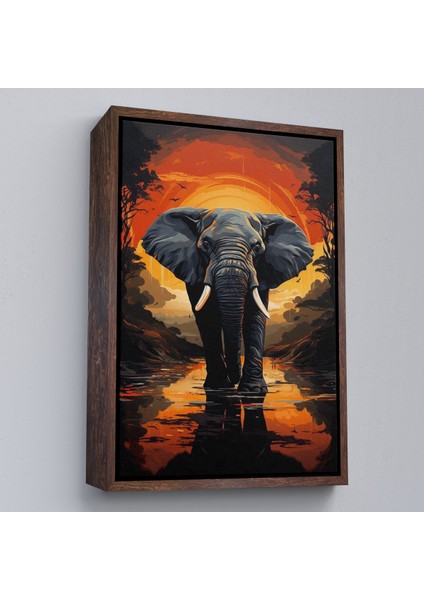 Çerçeveli Dekoratif Kanvas Tablo, Yürüyen Fil TABLO-7895 fiyatları