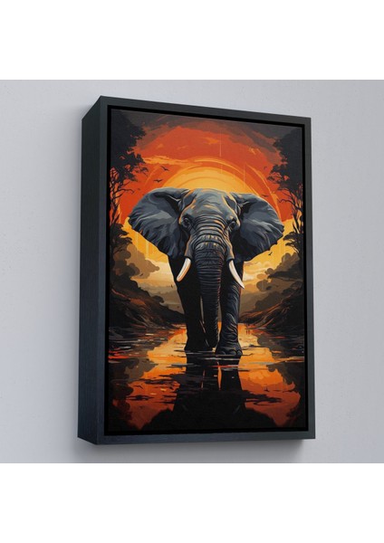Çerçeveli Dekoratif Kanvas Tablo, Yürüyen Fil TABLO-7895 modelleri