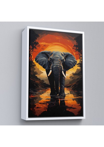 Çerçeveli Dekoratif Kanvas Tablo, Yürüyen Fil TABLO-7895 fırsatları