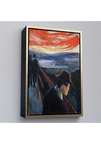 Çerçeveli Dekoratif Kanvas Tablo, Edvard Munch - Çaresizlik Tablosu - DESPAIR-8108 fiyatları