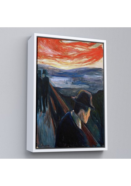 Çerçeveli Dekoratif Kanvas Tablo, Edvard Munch - Çaresizlik Tablosu - DESPAIR-8108 fırsatları