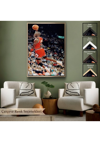 Çerçeveli Dekoratif Kanvas Tablo, Michael Jordan TABLO-7907