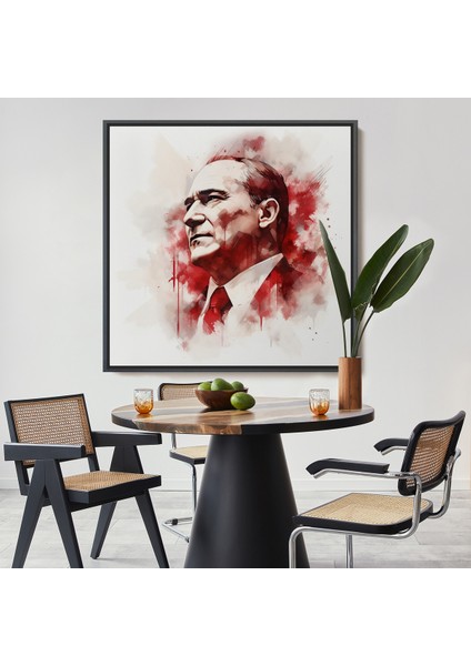Çerçeveli Dekoratif Kanvas Tablo, Atatürk TABLOSU-8332