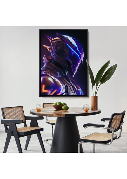 Çerçeveli Dekoratif Kanvas Tablo, Insansı Robot TABLOSU-8016