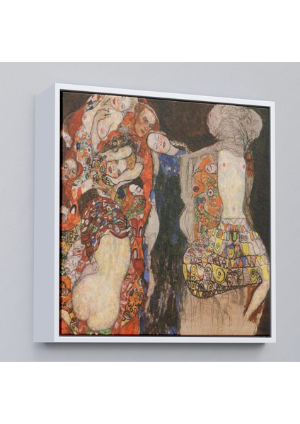 Çerçeveli Dekoratif Kanvas Tablo, Gustav Klimt - Die Braut Unvollende TABLOSU-8339