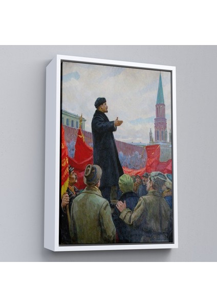 Çerçeveli Dekoratif Kanvas Tablo, Sovyet Lideri Vladimir Lenin TABLO-7888