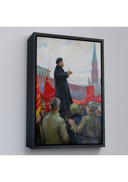 Çerçeveli Dekoratif Kanvas Tablo, Sovyet Lideri Vladimir Lenin TABLO-7888 fırsatları