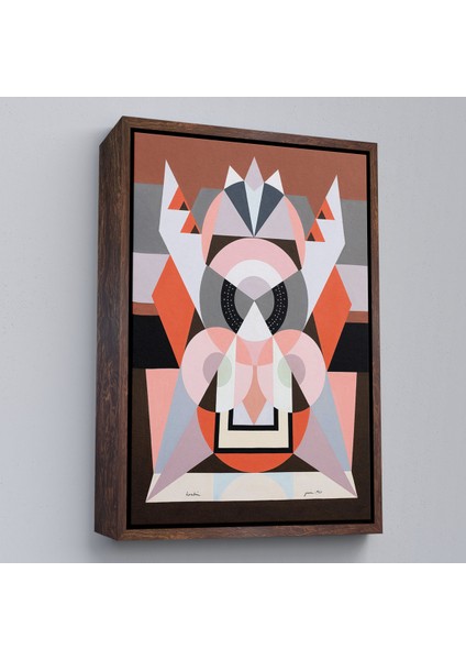 Çerçeveli Dekoratif Kanvas Tablo, Auguste Herbin - Simetrik Bileşim TABLOSU-8101 fiyatları