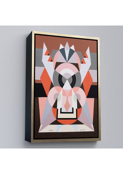 Çerçeveli Dekoratif Kanvas Tablo, Auguste Herbin - Simetrik Bileşim TABLOSU-8101 modelleri