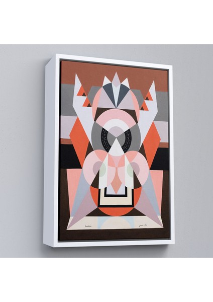 Çerçeveli Dekoratif Kanvas Tablo, Auguste Herbin - Simetrik Bileşim TABLOSU-8101 fırsatları