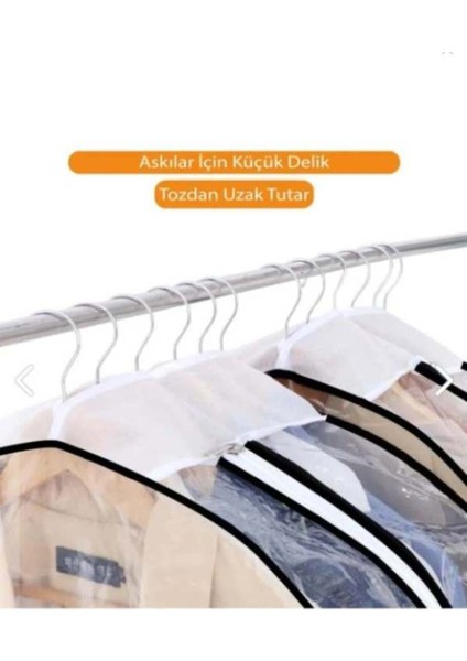 Şeffaf Pvc Çoklu Takım Elbise Kılıfı ve Dolap Düzenleyici Hurç, Beyaz Renkli. modelleri