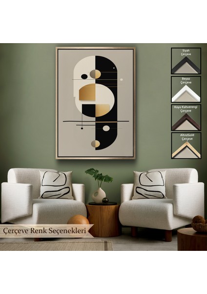 Çerçeveli Dekoratif Kanvas Tablo, Dekoratif Soyut TABLO-8012