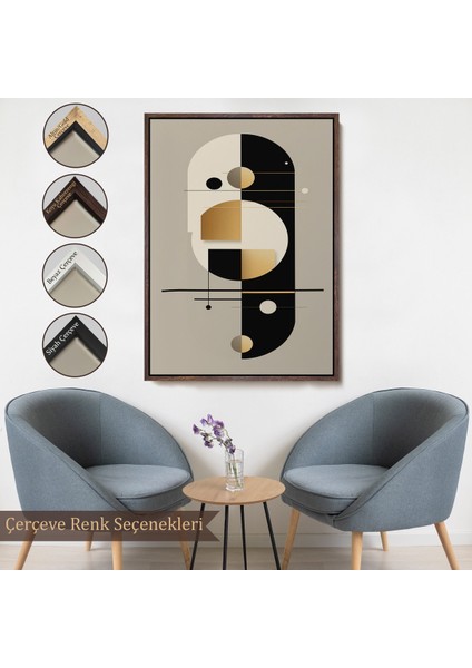 Çerçeveli Dekoratif Kanvas Tablo, Dekoratif Soyut TABLO-8012