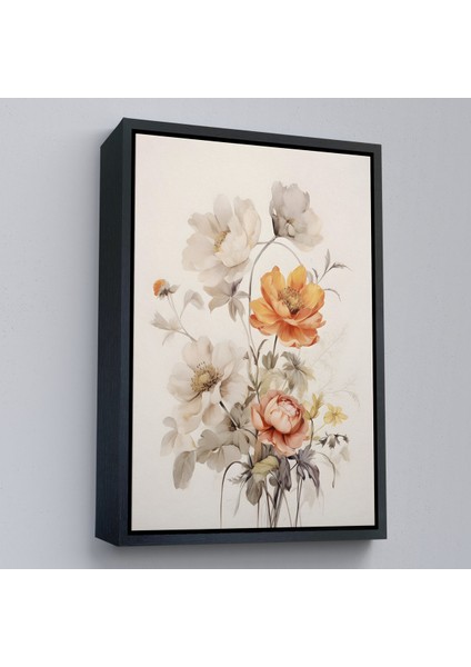 Çerçeveli Dekoratif Kanvas Tablo, Soft Çiçekler TABLO-8035 fırsatları