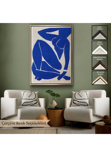 Çerçeveli Dekoratif Kanvas Tablo, Henri Matisse - Blue Nude TABLO-8082