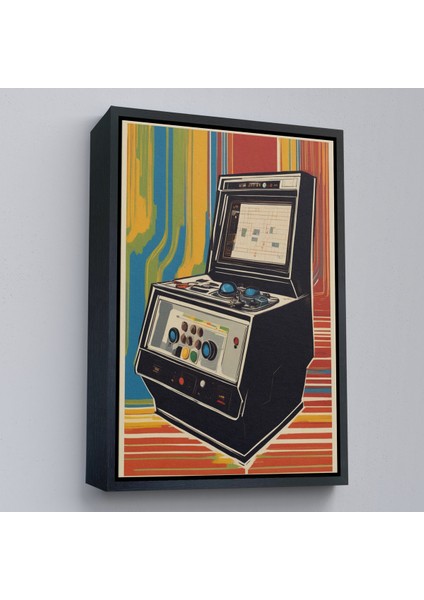 Çerçeveli Dekoratif Kanvas Tablo, Atari Vintage Klasik Model TABLOSU-8068