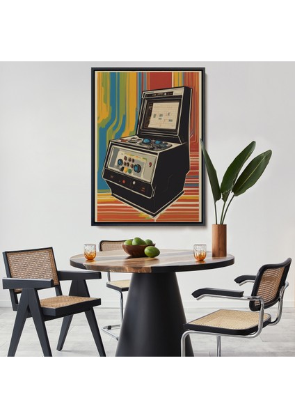 Çerçeveli Dekoratif Kanvas Tablo, Atari Vintage Klasik Model TABLOSU-8068