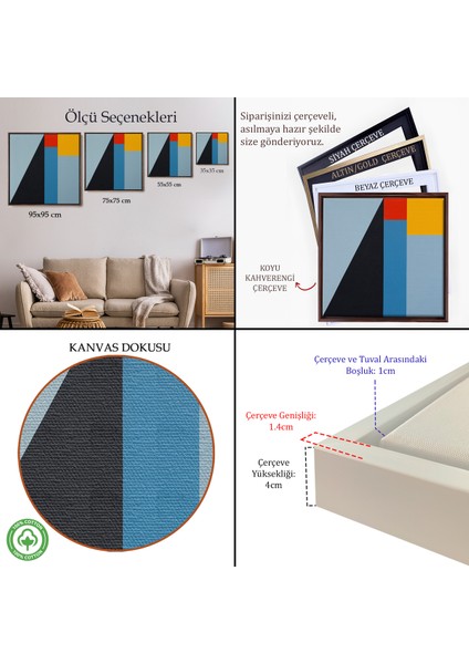 Çerçeveli Dekoratif Kanvas Tablo, Léon Wuidar - Soyut TABLO-8302 indirimleri