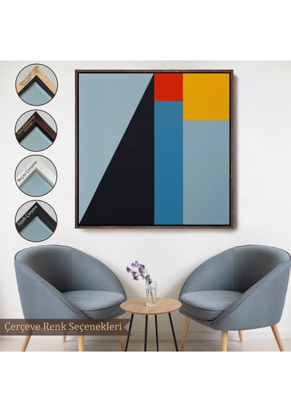 Çerçeveli Dekoratif Kanvas Tablo, Léon Wuidar - Soyut TABLO-8302