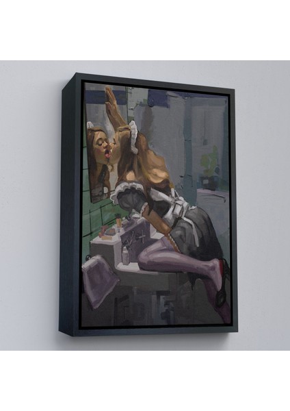 Çerçeveli Dekoratif Kanvas Tablo, Aynadaki Kadın TABLOSU-7814 modelleri