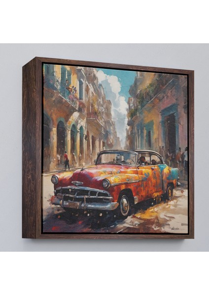 Çerçeveli Dekoratif Kanvas Tablo, Klasik Eski Araba TABLOSU-8331 fiyatları