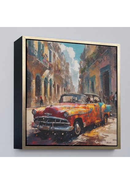 Çerçeveli Dekoratif Kanvas Tablo, Klasik Eski Araba TABLOSU-8331 modelleri