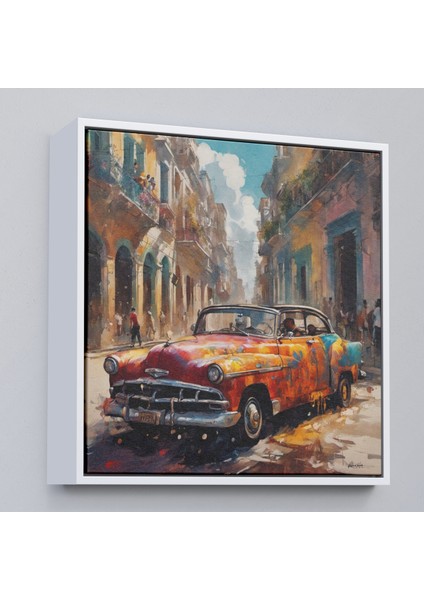 Çerçeveli Dekoratif Kanvas Tablo, Klasik Eski Araba TABLOSU-8331 fırsatları