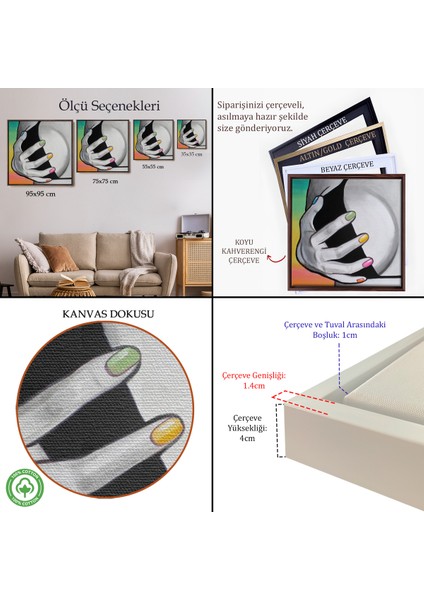 Çerçeveli Dekoratif Kanvas Tablo, Gün Batımı Sol Göğüs TABLOSU-8300 indirimleri