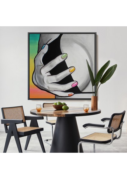 Çerçeveli Dekoratif Kanvas Tablo, Gün Batımı Sol Göğüs TABLOSU-8300