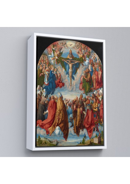 Çerçeveli Kanvas Tablo, Albrecht Dürer - Üçlü Birliğin Hayranlığı - Adoration Of The TRINITY-8054