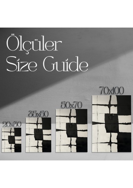 Soyut Siyah Beyaz Kareler Modern Sanat Tablosu modelleri