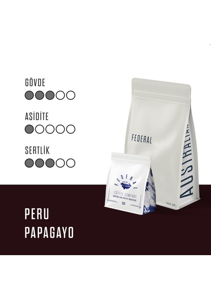 Peru Papagayo (Çekirdek Kahve) 250GR modelleri
